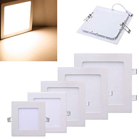 gloriashoponline PANNELLO LED LUCE NATURALE 4000K PLAFONIERA INCASSO FARETTO 3 6 12 18 24 WATT (6.0)