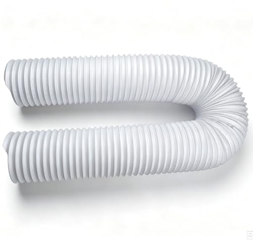 JIANZHENKEJI 6 Inch Diameter Intake/Exhaust Hose | PVC Extend Vent Hose for Portable Air Conditioner Replacement hose，Counterclockwise Installation Direction(Length 59 Inch)