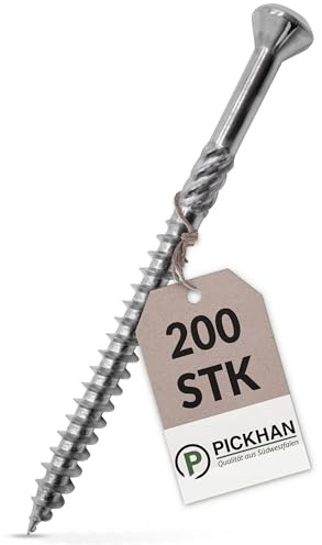 200 Stk Terrassenschrauben 5 x 40 mm für Terrassenbau Edelstahl rostfrei Holzdielen…