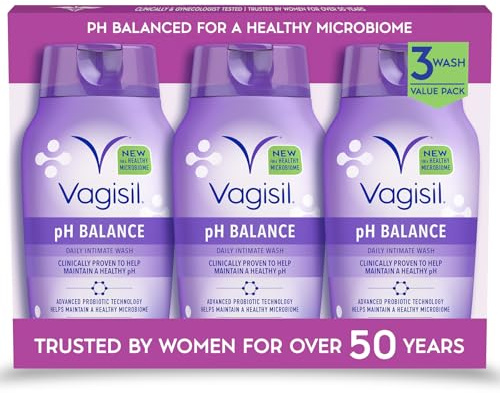 Vagisil pH Balance Feminine Wash, LactoPrebiotic, 12 Fl Oz (3 Pack)