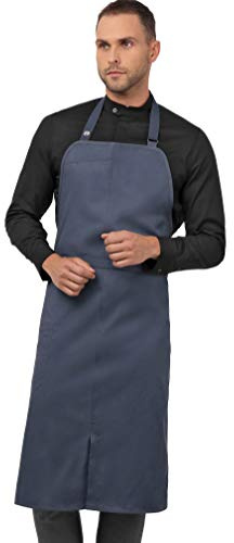 Chef Works Unisex Brio Chef Apron, Blue, One Size