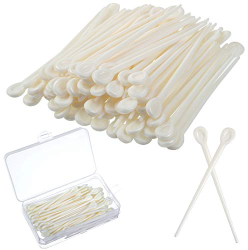 WILLBOND 180 Pieces Brush Roller Pick Plastic Roller Pick Hair Curler Pin for Hair Curling Styling Accessories Present(white)