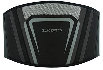 BLACKWILD Nierengurt Motorrad | Nierengurt Motorrad Herren und Damen | Nierenwärmer Lendenwirbelstütze Nierengurt, Effektive Stabilisierung, schwarzgrau (M = 90-100cm Bauchumfang)