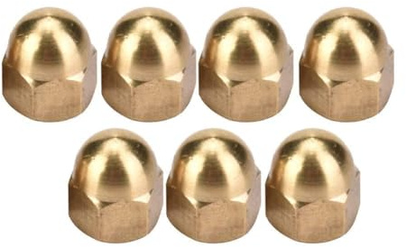 Hutmuttern Sechskant M6, M6 20PCS Sechskantmuttern-Schraubendreher-Set aus Messing, Hutmuttern-Sortiment-Kit Hutmutternbefestigungen, Messing-Innengewindebolzen, Abdeckung