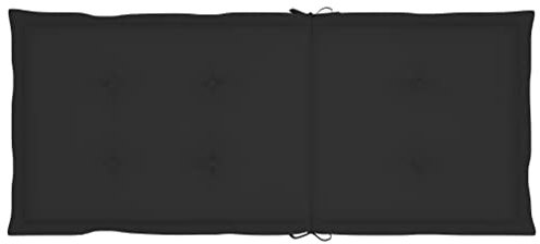 INLIFE Gartenstuhlauflagen 6 STK. Schwarz 120x50x3 cm