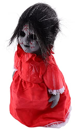 Zerodeko 1stück Halloween Gruseldoll Mit Sprachaktivierung Leuchtende Gehende Puppe Für Gruselige Partys Und Dekoration Ohne Batterie Requisit Für Schaurige Anlässe
