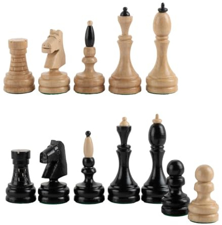 Schachbrett Holz Hochwertig | Master of Chess Schachspiel Holz Grün | Chess Set 35cm | Handgefertigt Schachbrett Holz Klappbar mit Figuren - Klassisches Familienschach