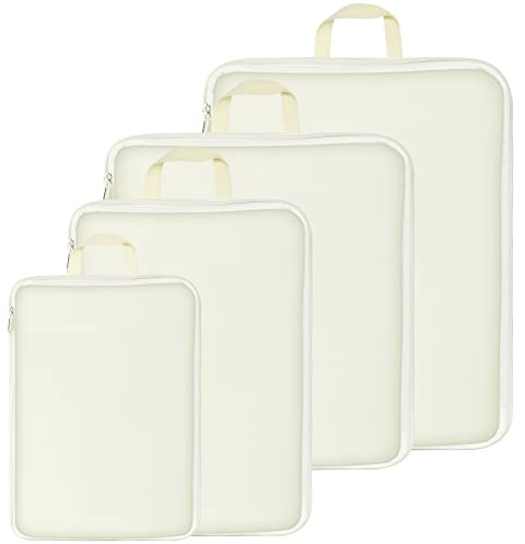 OSDUE 4 Teilige Packwürfel Set für Koffer, Reise Organizer, Koffer Organizer Packing Cubes Compression, Koffer Packtaschen Set, Kompression Koffer Organizer Set, Travel Essentials Kofferorganizer