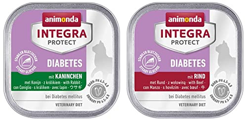 Animonda Integra Protect Diabetes Katze - Diätkatzenfutter Nassfutter bei Diabetes Mellitus mit Rind, 16 x 100 g