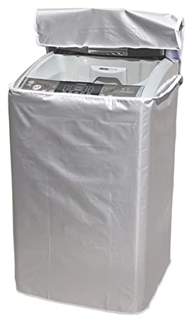 Surakey Housse Machine a Laver Ouverture Dessus, Impermeable Housse Machine a Laver, Anti-âge Et Protection Solaire Housse pour Lave-Linge Et Sèche-Linge à Tambour, 65x65x103cm, avec Fermeture Éclair