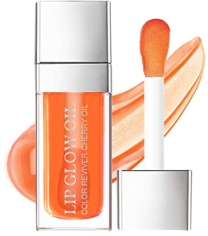 AOOWU Lip Oil, 6ml Lip Gloss para Labios Más Suaves y Duraderos, Lip Glow Oil para Voluminizador Labios Aumentar, Brillo de Labios Voluminizador para Brillante Hidratante, Elimina Arrugas