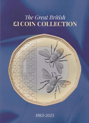 New 2025 UK £1 Coin Hunt Album Folder Collectors 60 Coin Slot, Up To Date King Charles III