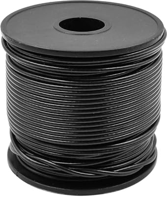 ZONADAH 50m 304 Stainless Steel Black Vinyl Coated Wire Rope, 2mm,for Globe String Lights Hanging,Clotheslines,Outdoor Light Guide Wire Garden Party Setup Mounting