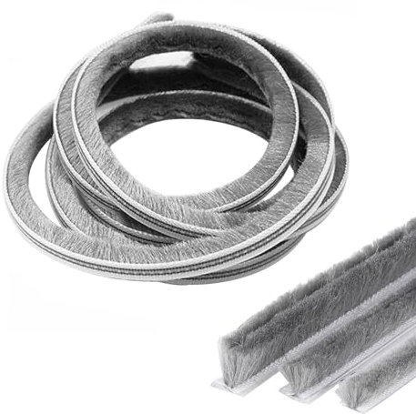 10 m Junta para puerta, 5 mm (ancho) x 8 mm (diámetro), para puertas, ventanas, armarios, burlete para puertas