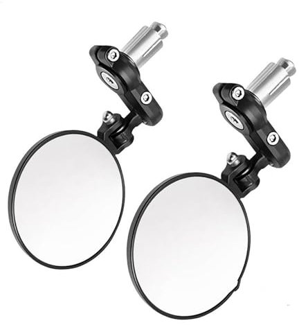 Motorrad Rückspiegel CNC-Aluminium-Fahrrad-Motorrad-Rückspiegel 360 ° Drehbar Faltbar Für Elektro-Fahrrad Roller Lenker Seitliche Rückspiegel Lenkerendenspiegel Motorrad