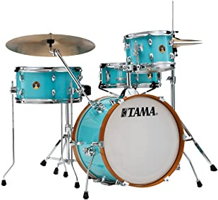 TAMA Club-JAM Shell Pack – Aqua Blue (AQB) mit Hardware – 4-teiliges Komplettset mit 45,7 cm Bassdrum LJK48H4-AQB