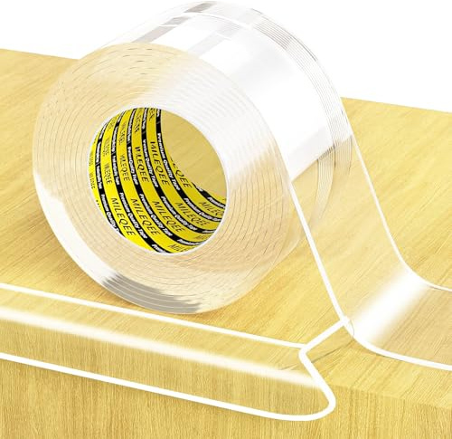 MILEQEE Selbstklebender Baby-Kantenschutz, 45mm x 4m, 2mm dick | Weicher Eckenschutz, Transparenter Kantenschutz mit starker Klebekraft, Rückstandslos für Möbel, Wände, Tisch- & Bettkanten