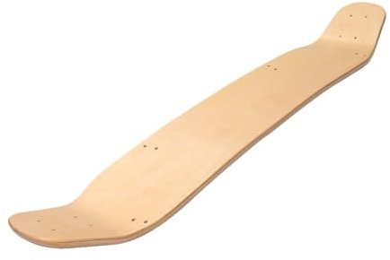 Milageto Blankes Skateboard-Deck mit Doppelschwanz, zum Dekorieren, umweltfreundlich, stark und stabil, leichte Skateboard-Decks, Longboard-Deck