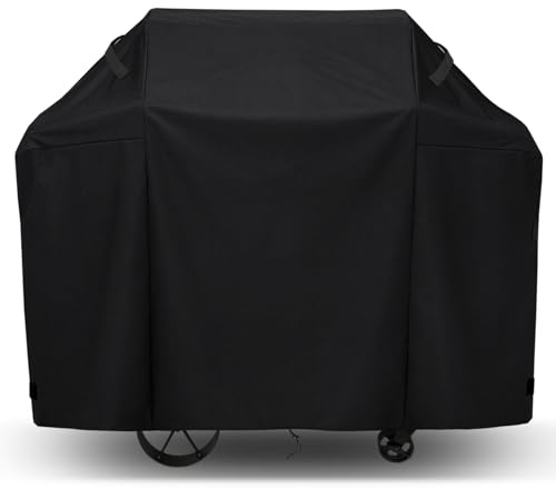 WISCLASS Grillskydd, 210D Oxford gasgrill skydd vindskydd för BBQ grill väderbeständig och UV-resistent 170 x 61 x 117 cm, svart