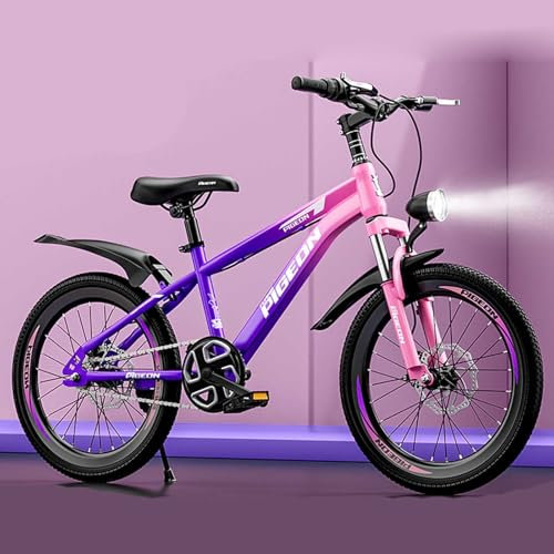 Mountain Kinderfahrrad 22 Zoll Singlespeed Stoßdämpfung Doppelscheibenbremse Speichenrad Mit Rücksitz B,18 inches