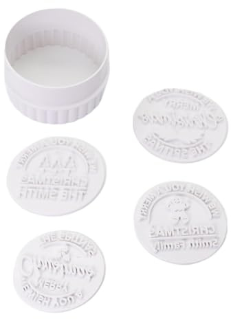 Set di timbri per biscotti di buon Natale con 4 formine per biscotti fatti a mano, regali per la cottura, timbri per biscotti di Natale per bambini, timbri in silicone e metallo sicuri per decorazioni