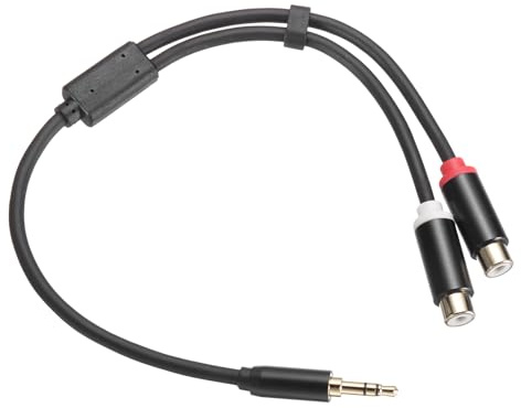 DMiotech 3.5mm to RCA Cable, 1ft TRS Male to RCA Female Stereo Audio Cable RCA Y Splitter for Smartphones, Speakers, HDTV, Home Theater