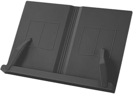HYKJCSS Buchständer Buchhalter Kunststoff-Leseständer, Rezeptständer, universeller Desktop-Leseständer mit Buchhalter Kochbuchhalter(Black)