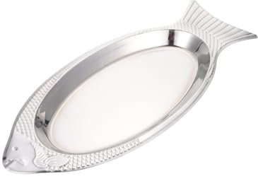 Cabilock Assiette à Poisson En Acier Inoxydable 45 Cm De Poisson Résistante à Haute Température Pour Cuisson à La Vapeur Et Grillade La Cuisine Familiale