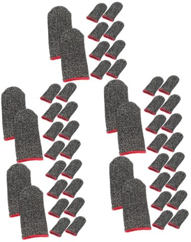 Gadpiparty 50pièces Manchons De Anti-transpiration Pour Écran Tactile Des Doigts Pour Gamers Ultra-fins Et Respirants