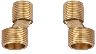 BiaoTeng Excentricas Grifo Ducha Ajustable Latón, 2 Piezas Reduccion Laton 3/4 a 1/2 45 mm