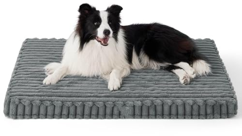 AOYOTO Cama ortopédica de espuma viscoelástica para perro, XXL, color gris, colchón impermeable para mascotas, cama antideslizante para exteriores con funda extraíble lavable, ideal para perros