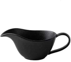 RYUQW3RE Salsiera Salsiera in Ceramica di Alta qualità for Uso Domestico - Perfetta for l'erogazione di sughi e Salse for bistecche(Black)