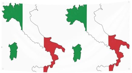 Bandera italiana con diseño de mapa grande, pancarta de recuerdos de fiesta de cumpleaños, decoración colgante para regalos de celebración
