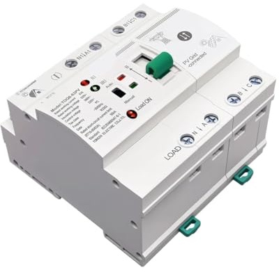 Elektrischer Wahlschalter for kleine Schienensysteme, PV 2P4P 63A 230V, mit automatischer Umschaltung, unterbrechungsfrei(2P PV L N 220V-230V)