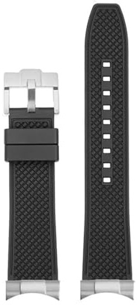NINOMA Schwarz-blaues, gebogenes Gelenk, wasserdichtes Fluorkautschuk-Uhrenarmband, kompatibel mit Tudor 1958BLACK BAY M79030N M79030b, Uhrenarmband, modifiziertes Herrenarmband