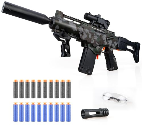 SK MISS Spielzeug Pistole, weichen Schaumstoffkugeln, elektrisches Schussgerät Erwachsene, Soft Foam Bullet Blaster Toy Guns, Weihnachts-, Halloween- und Geburtstagsgeschenk