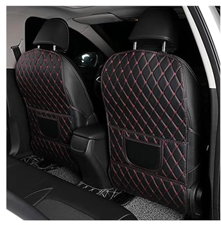 ZDIFGVY 2 Pieces Car Seat Backrest Protector for Hyundai Tucson NX4/Hybrid/N-Line 2021-2023, PU Leather Car Rear Seat Protector Anti-Kick Mat Organizer Seat Protector Accessories,Normal-B
