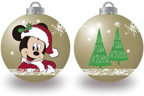 ARDITEX WD13423 Pack de 6 Bolas árbol de Navidad diámetro 8cm de Disney-Mickey