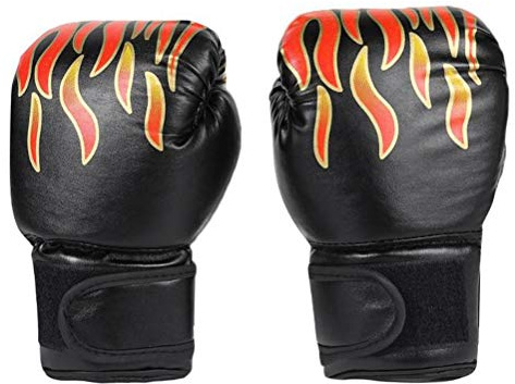 Guantes para niños, Guantes de Boxeo para niños con Cierre de Guantes de Boxeo pequeños para niños de 3-12 años Guantes de Entrenamiento 6 onzas para MMA, Muay Thai y Kickboxing (Black)
