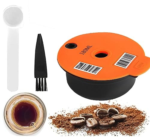 Coffee Capsules for Bosch-s, Reusable Coffee Filter with Readable Barcode, Refillable Coffee Pod Compatible with Tassimo Machines