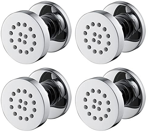 WRIST Body Spray Jet, 2-Zoll-Runddusche Body Jet Sprayer Messing Massage Jet Badarmaturen Wandhalterung Verstellbare Duschseitendüsen Für Shower Spa,4PCS