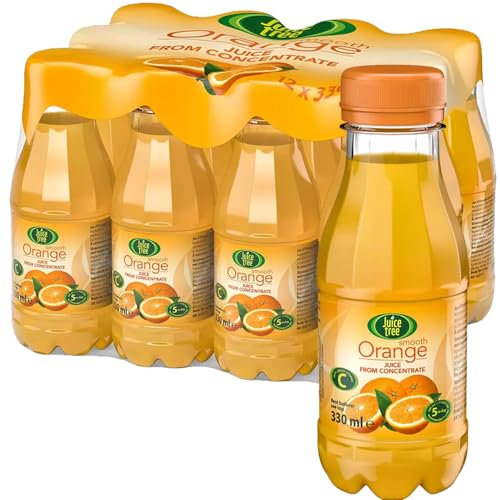 Juicee Tree Orange, Tropical Juice 330ml - Great Flavour (12 Bottles, Orange)
