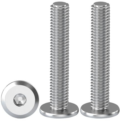 Drenky Viti a testa cilindrica esagonale, M6 x 40 mm, 20 bulloni in acciaio inossidabile A2 V2A, viti a testa piatta con sei pannelli cavi