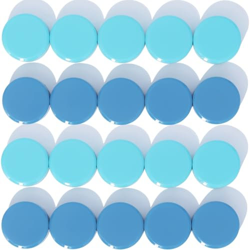 DUJEQM 20 Stück starke Magnete für Kühlschrank- und Whiteboardmagenten, kleine runde Haftkraft, blau