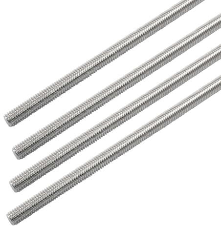 Cjueiom M6 x 300mm Fully Threaded Rod, 4 Pcs, 304 Stainless Steel | Right Hand Threads, For Anchor Bolts, Clamps, Hangers and U-Bolts