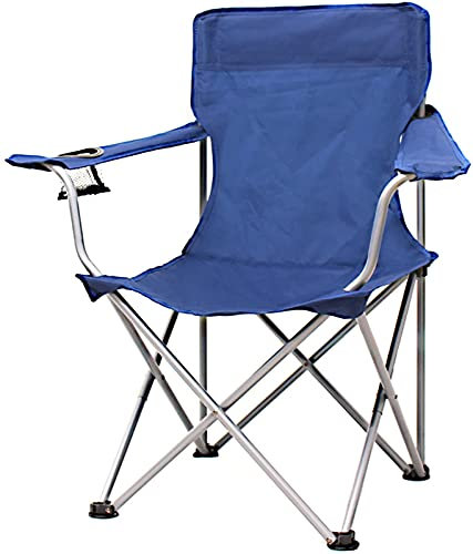 PLHBVDFWE Klappbarer Camping-Angelstuhl, Leichter, langlebiger, tragbarer Strandstuhl mit Getränkehalter, für den Innen- und Außenbereich zum Angeln, Strand, Caravaning, Grillen