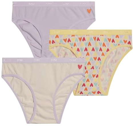 DIM Fille – Culottes Les Pockets Coton x3 | Ultra Douces & Confortables | Ceinture Élastiquée | Motifs Colorés