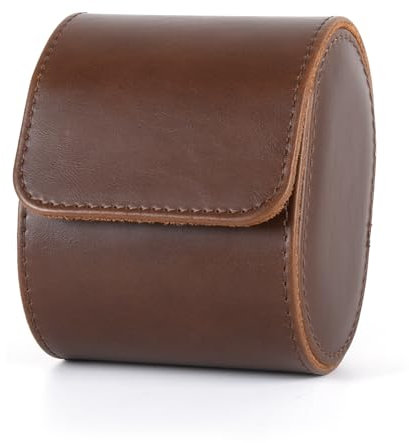 RosMank Scatola porta orologi pelle, scatola porta orologi da viaggio vintage per compleanno, anniversario, Natale, San Valentino, Ringraziamento, marrone