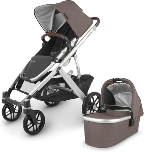 UPPAbaby Vista V2 Pushchair – Theo – All in One, Convertible Baby Stroller, Includes Carry Cot & Toddler Seat, Pushchair Accessories, One Step Fold, Suitable from Baby to Toddler
