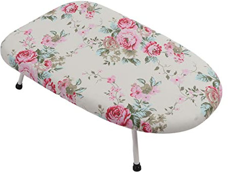 Mini planche à repasser, petite planche à repasser, planche à repasser de bureau avec pieds pliants, dortoir pliable portable for salle d'artisanat Ewing, planche à repasser en tissu (fleurs fleuries)